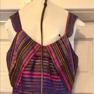 Multi-colored striped dress